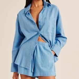 Abercrombie & Fitch Oversized Linen Shirt
